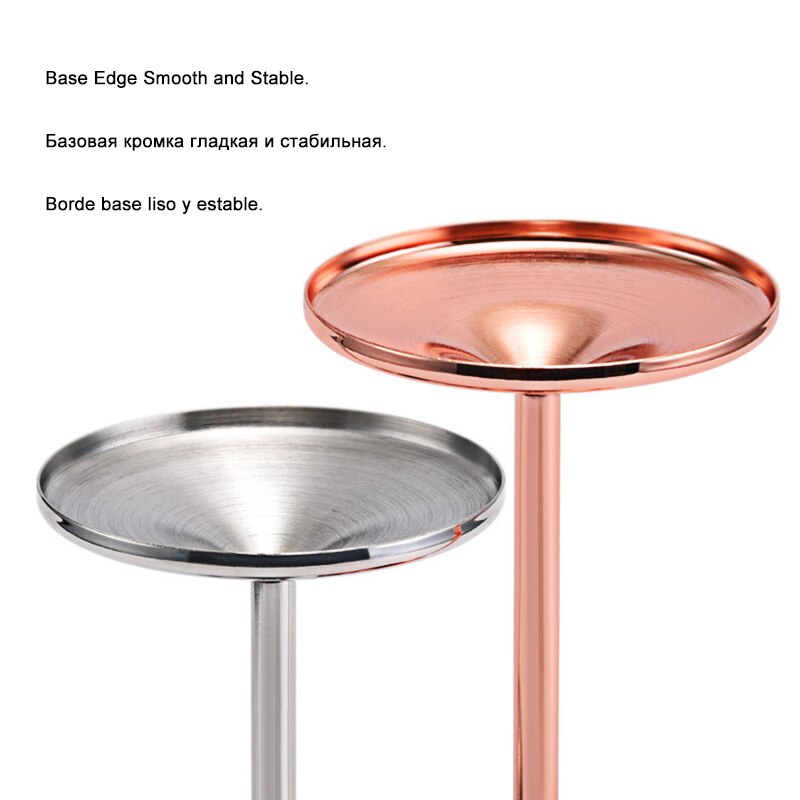 304 Stainless Steel 240ml 8OZ Martini Cocktail Cups High Heel Metal Wine Glass for Bar KTV Champagne