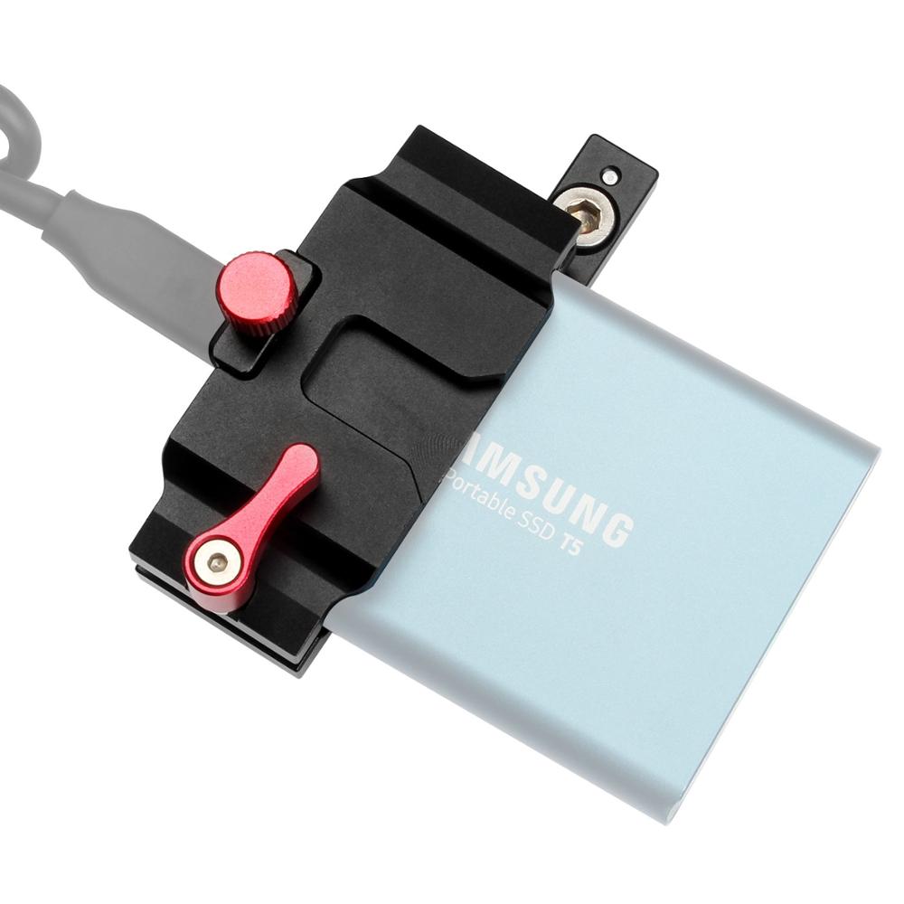 Staffa di montaggio SSD supporto SSD morsetto SSD T5 per Samsung T5 SSD compatibile con gabbia per BMPCC 4K e 6K