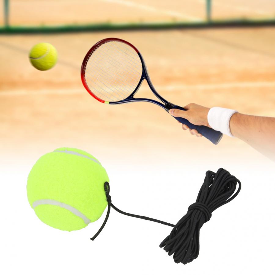 Tennis Ball Beginner Training Ball with 4M Elastic Rubber String For Single Practice Tennis Training Ball Accessory