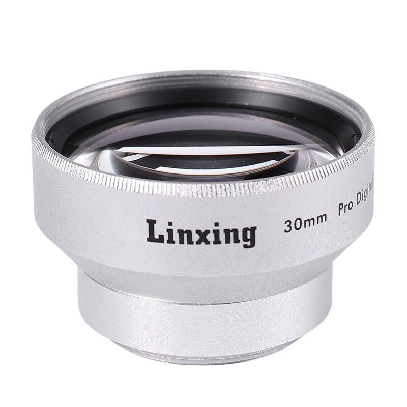 NEWYI remplacement de lentille numérique 30mm 2.0X téléobjectif pour caméscope 30mm 2X argent