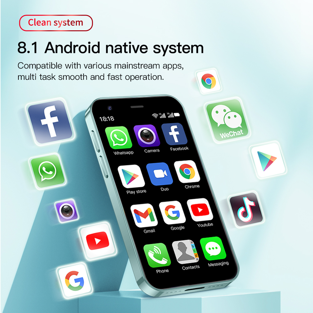 SERVO-P90 Mini Smartphone, Sistema Android, Dual SIM, 2000mAh Face Unlock, 3G WCDMA, Pequenos telefones inteligentes, Preço baixo, Novo, 2022