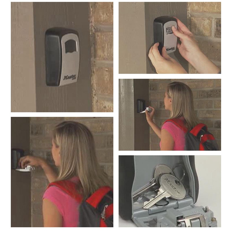 Master Lock Key Safe Box Outdoor Wall Mount Combination Password Lock Hidden Keys Storage Box Security Safes For Home Office