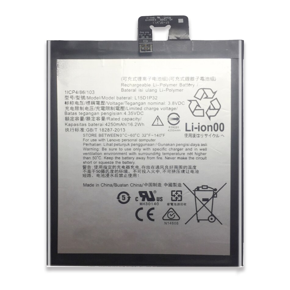 L15 d 1 p 32 ersatzakku für lenovo tab 3 8 plus 8 plus tb -8703f 8703n 8703x 8703 pb1-750n akkus bateria 4250 mah