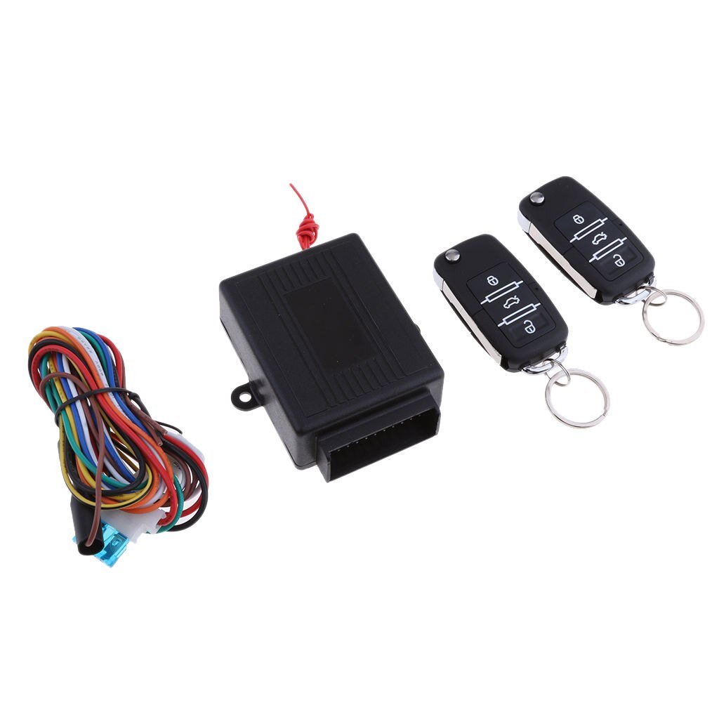 Car Remote Control Central Kit Door Locking Keyless Entry System Car Alarms(Includes Two 4-Button Remotes)