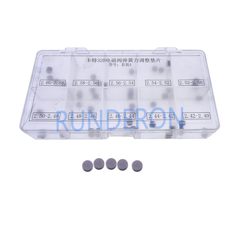 CAT 320D Fuel Injectors Parts Solenoid Valve Space Gap Spring Force Adjusting Washer Shim for-Caterpillar Size 2.40~2.60