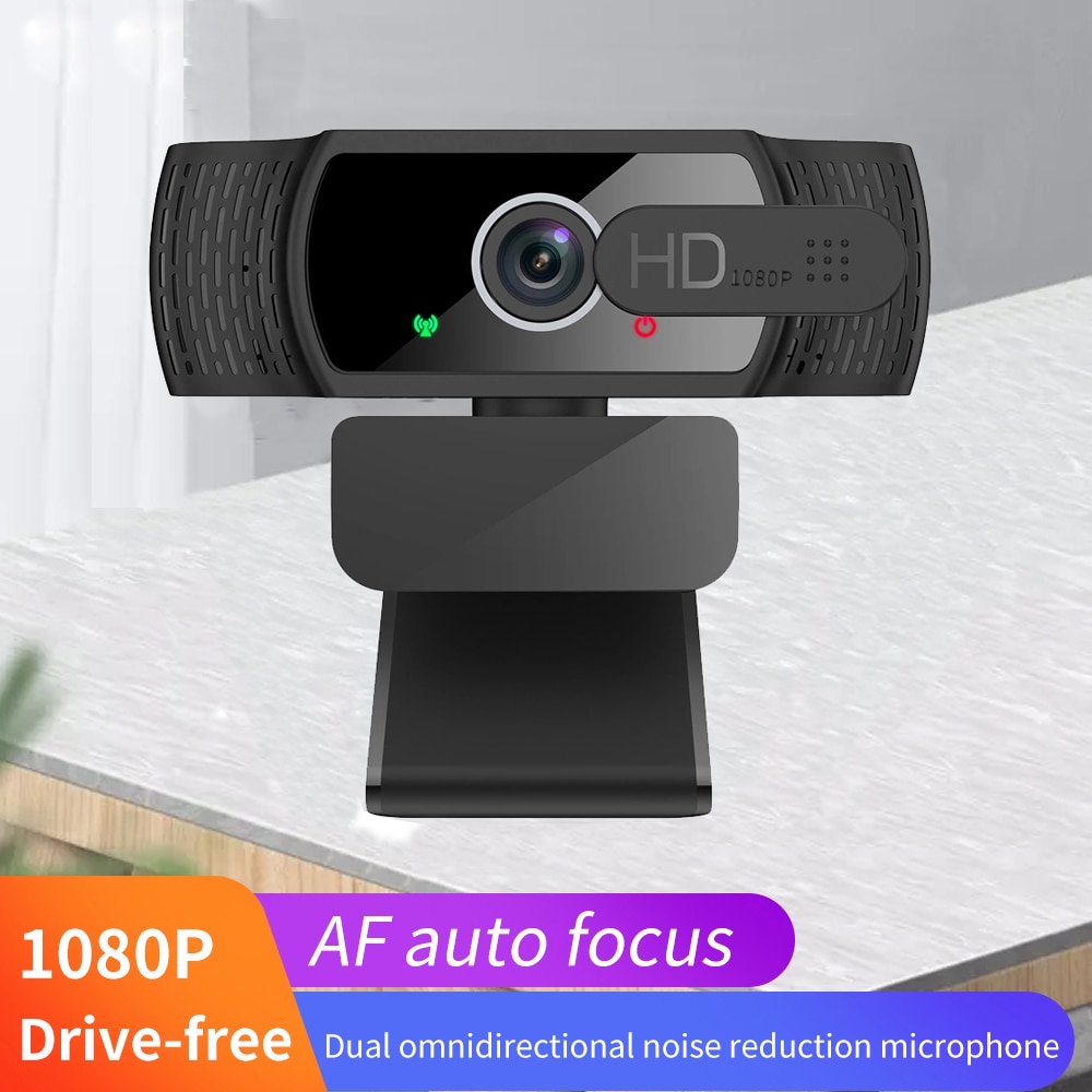 Webcam 1080P Full Hd 2 Mega Web Camera Met Microfoon Autofocus Usb Full Hd 1080P Webcam Cover voor Computer Pc Laptop Skype