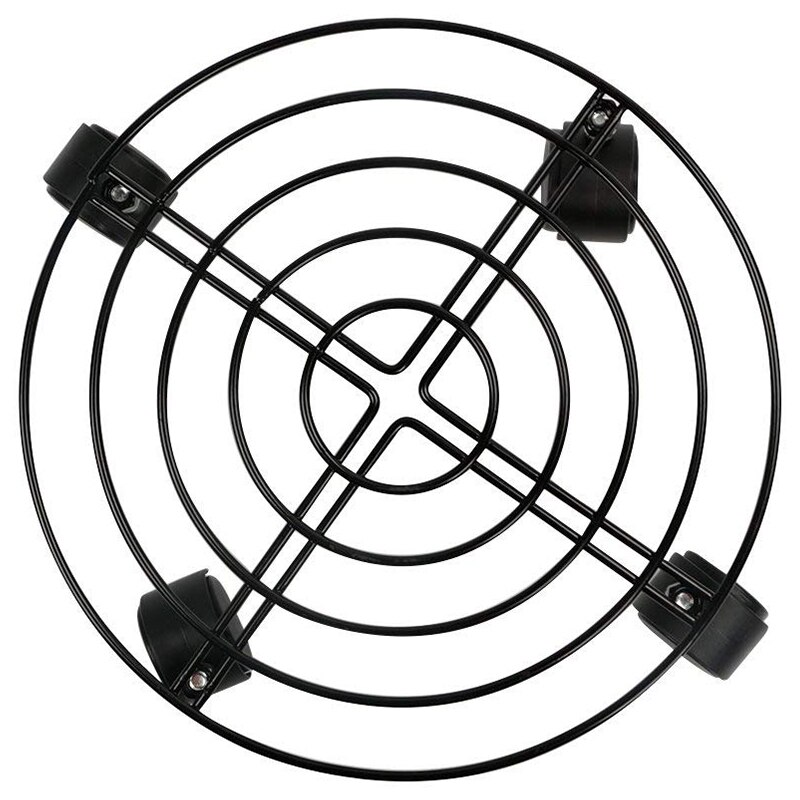3Pcs Garden Plant Pot Round Wheels Mover Trolley Caddy Garden Plate Metal Stand