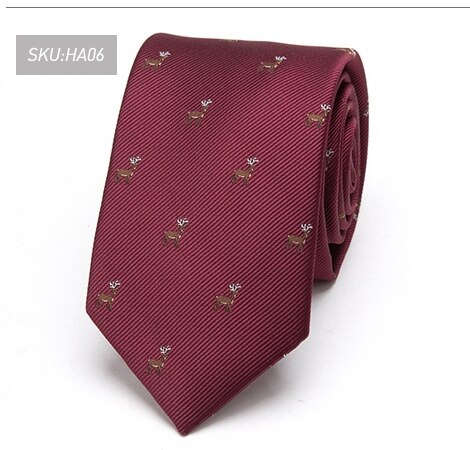 Men Ties luxury skinny tie's Mens flower Neckties Gravata Jacquard Tie Business man's Wedding Animal dress Bowtie 7cm: HA06