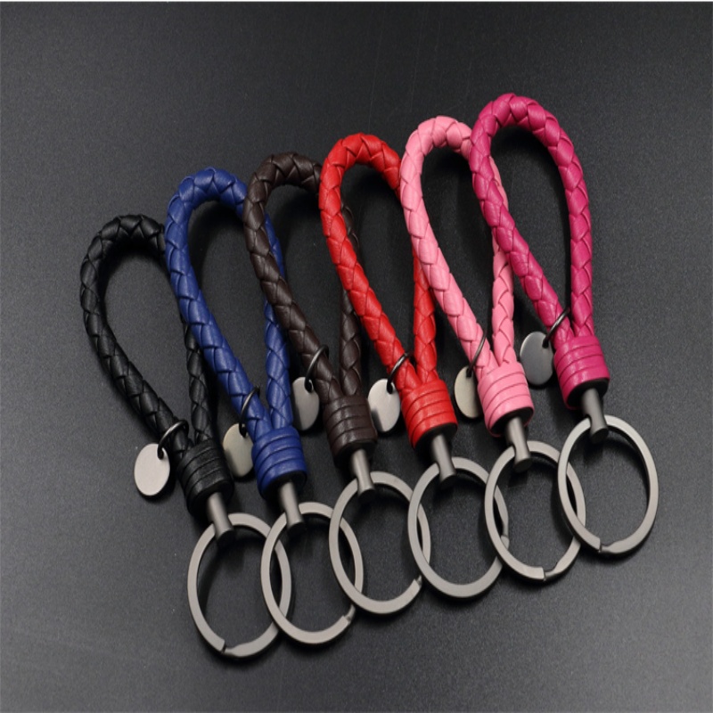 Bilvevd nøkkelring til menn og kvinner, eksklusivt skinnanheng til bilen, nøkkelring til bildeler og tilbehør