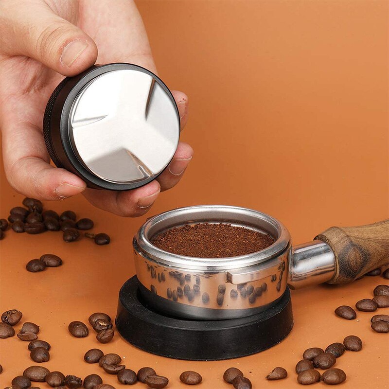espresso 304 rustfritt stål 51mm/58mm kaffedistribusjonsnivelleringsverktøy macaron kaffefabrikk med tre vinklede bakker