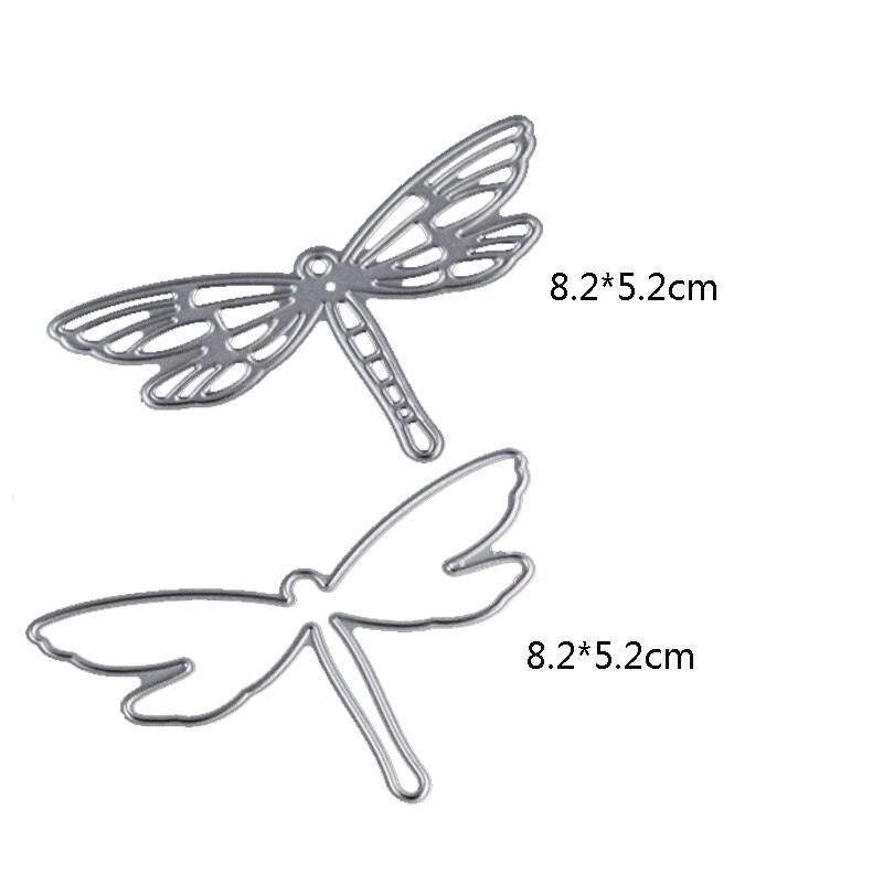 Tree Stump Dies Animal Metal Cutting Dies Scrapbooking Bird Butterfly Flower leaf Die Cut for DIY Paper Card Making: 3D dragonfly dies