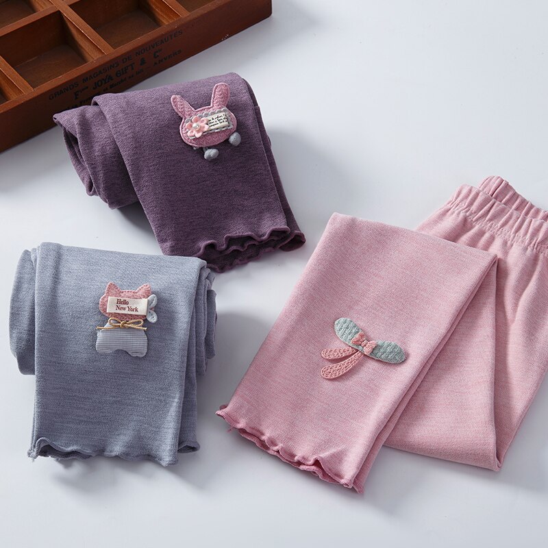 Leggings informales de Color sólido para niñas, pantalones de 2 a 11 años, primavera y otoño, novedad