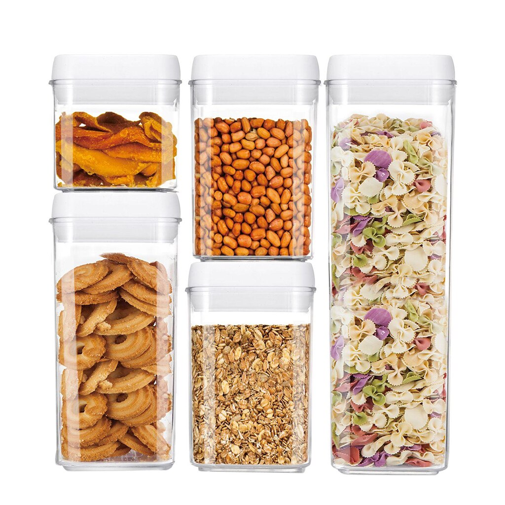 Clear Food Storage Container Pantry Organization Airtight Kitchen Food ...