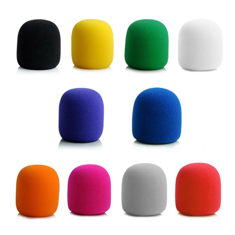 10Pcs Microfoon Foam Cover Handheld Stage Microfoon Windscherm Spons Foam Mic Cover Karaoke Dj Verkoop Microfoon Cap