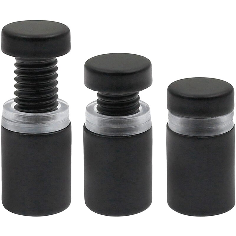 24Pcs Standoff Screws, Wall Sign Standoff Mounting Hardware Advertising Glass Standoff Nail For Hanging, Black