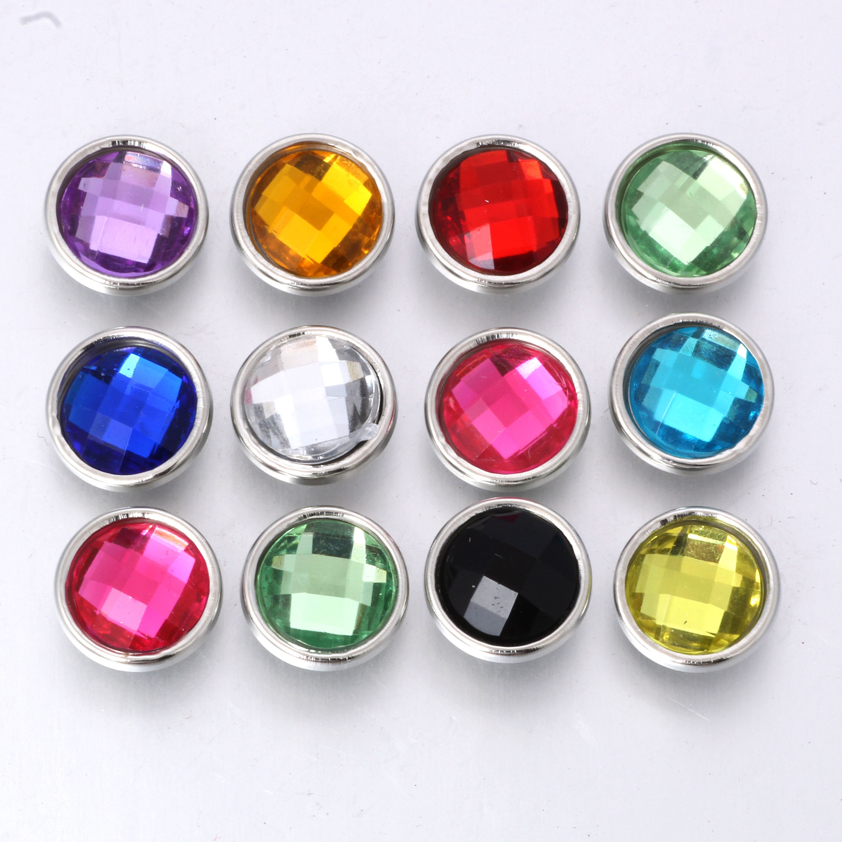 10 pz/lotto Nuovo Colore Misto Della Resina Snap Rotonda Mini Scatta Bottoni per Scatta Gioielli Fit 12 millimetri Snap Collana Dei Braccialetti ZL218: 16