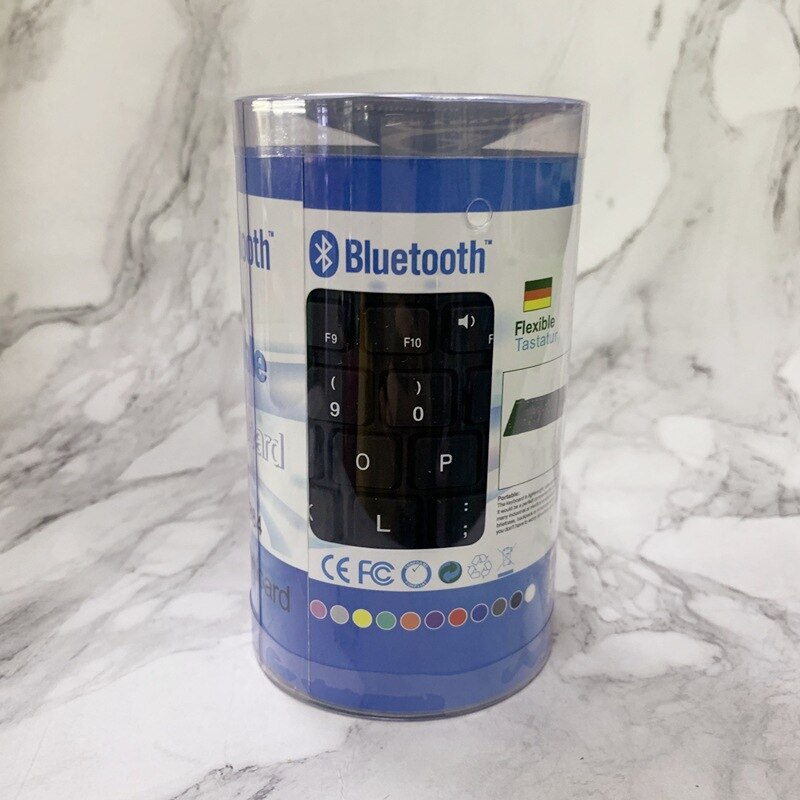 Gummi Silikon Drahtlose Bluetooth-kompatibel Tastatur Faltbare flexibel rollen hoch Stille für iOS Android PC Tablette