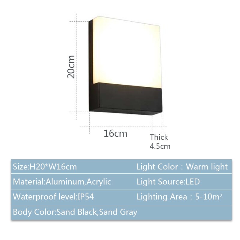 Modern highly transparent wall lamp outdoor wall lights corridor balcony community buitenverlichting residential bra