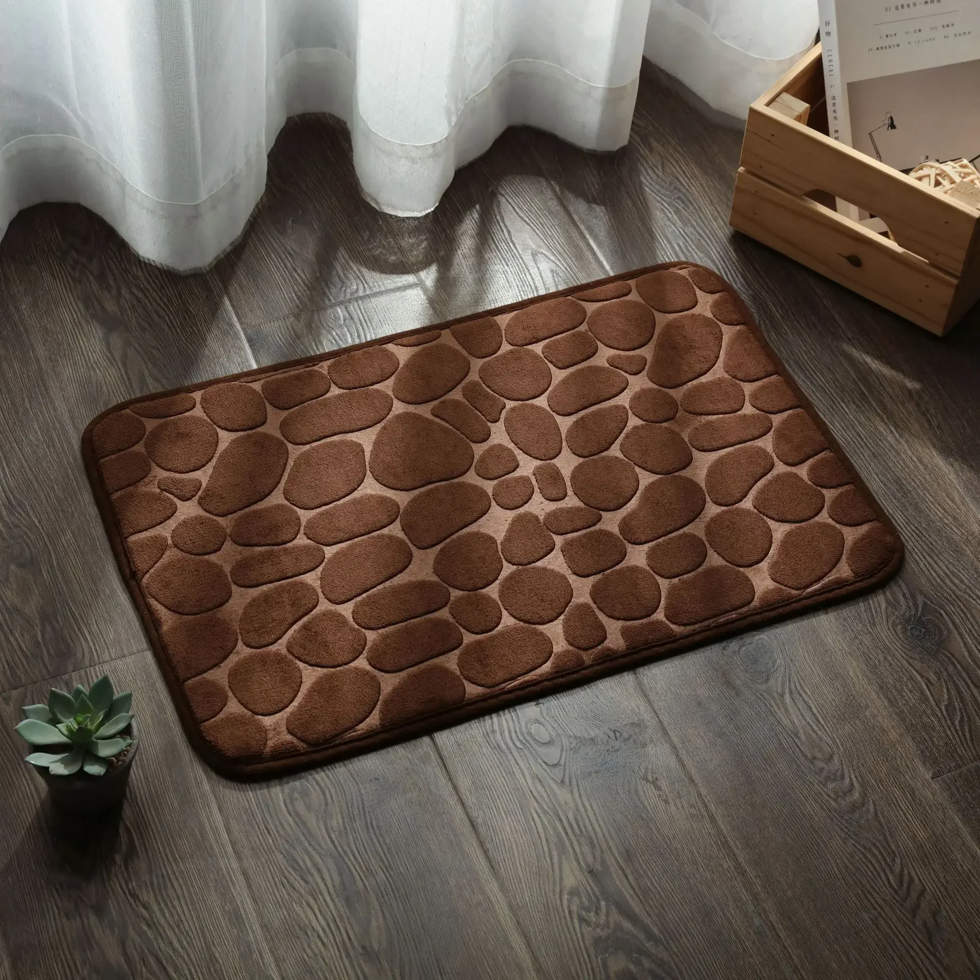 Absorbierende Schlecht bat matt Kopfstein pflaster geprägt rutsch feste matt Boden teppich Duschraum Fuß matt Erinnerung Schaum Kopfstein pflaster matt 40x60cm: Gelb