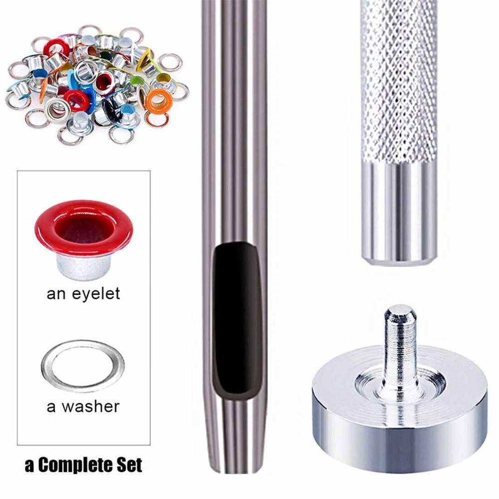 500 Sets Grommet Kit,Grommet Setting Tool Metalen Oogjes Set Met Installeren Tool Kit In Opbergdoos, lederen Ambachten Diy Projecten