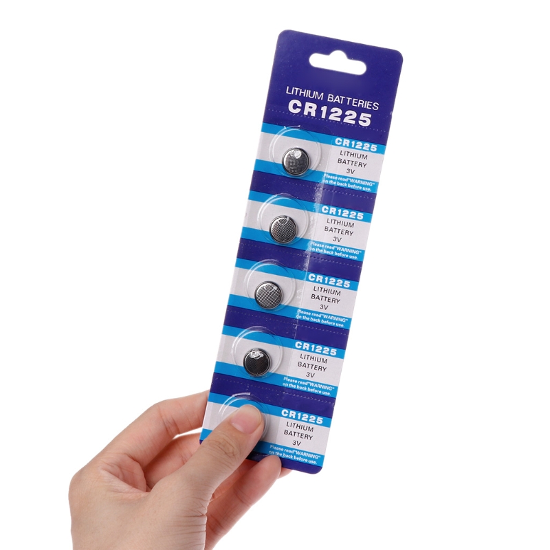 5Pieces 3 Non Rechargeable Round Button Batteries Cell CR1225 Bateries for Watches LED Light Electronic Devices