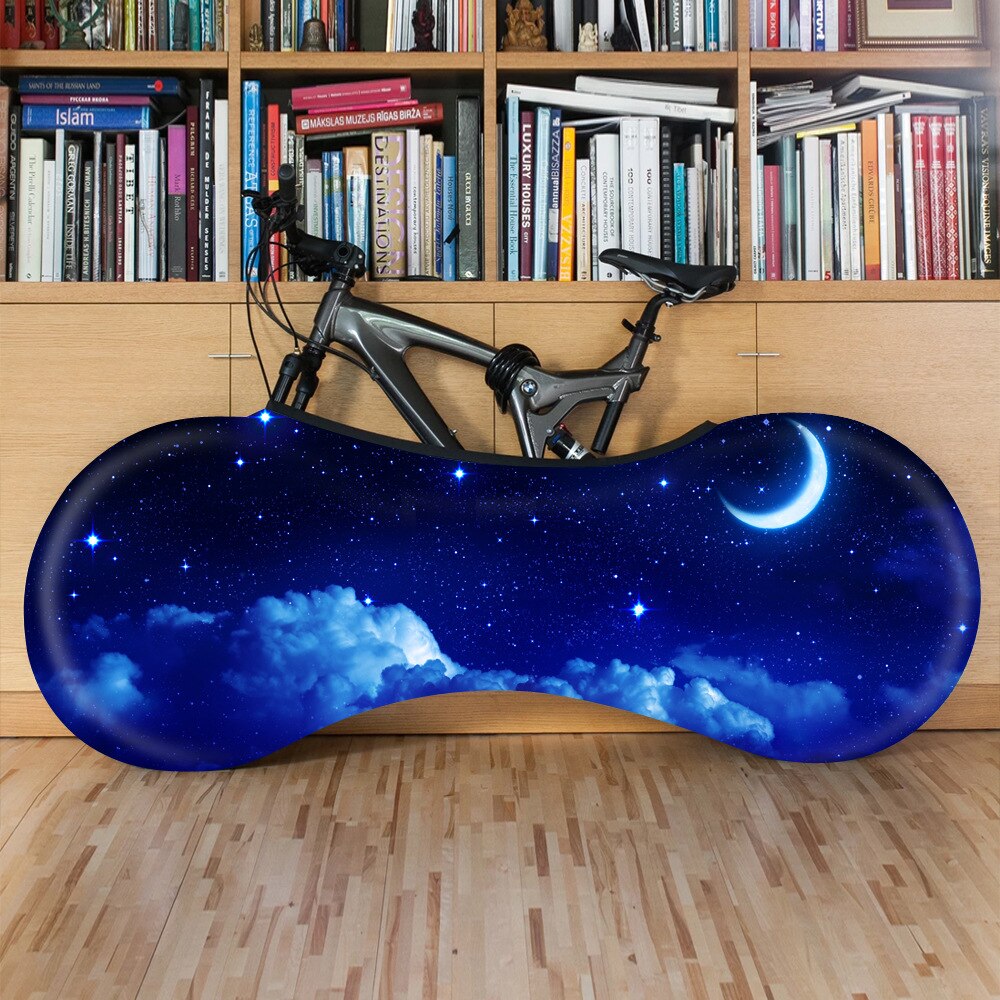 Hssee moon-serien cykeldæksel elastisk mælkesilke indendørs cykeldæk støvdæksel cykeltilbehør