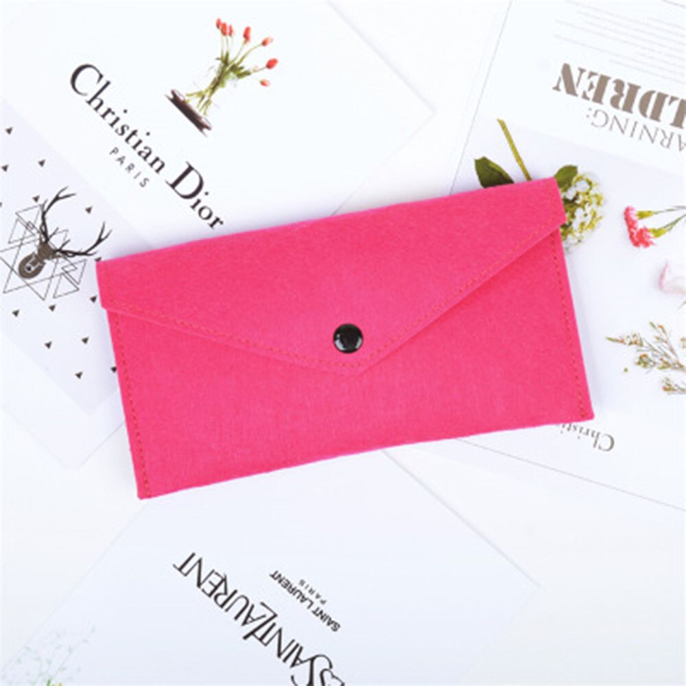 Felt Phone Case Wallet Slim Credit Card Holder ID Genuine Felt Buckle arriv