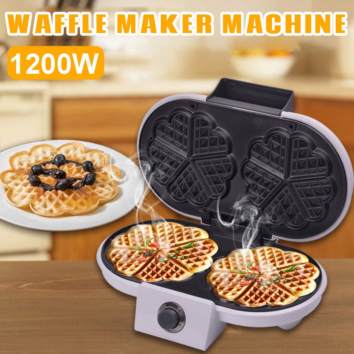 1200W 220V Mini Wafel Machine Wafelijzer Huishoudelijke Elektrische Taart Voor Hash Browns En Andere Handbagage ontbijt Lunch Snacks