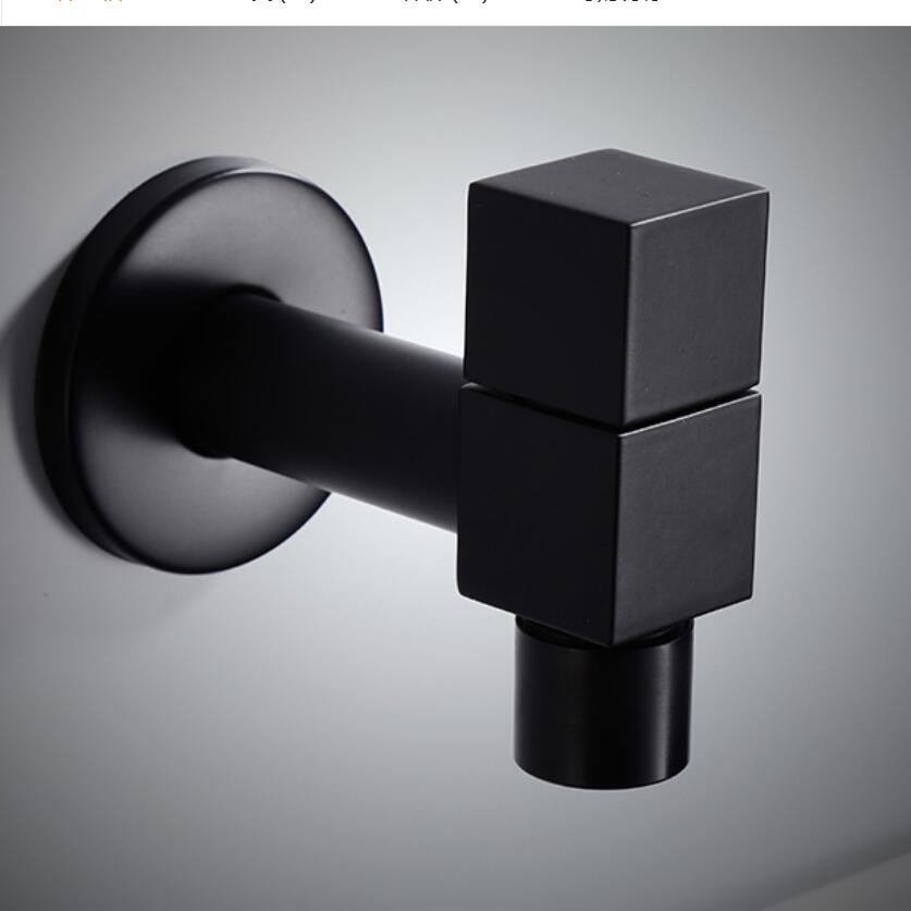 Black Single Handle Brass Washing Machine Faucet /Garden Water Tap / and Mop Pool Faucet / Laundry Sink Cold Water Taps: SMT121-S