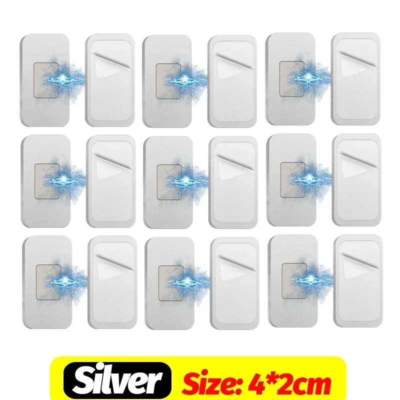 Invisible Strong Magnetic Cabinet Catches Ultra-Thin Magnets Door Stops Adhesive Drawer Magnet Catch for Kitchen Closet Closer: XL / Silver