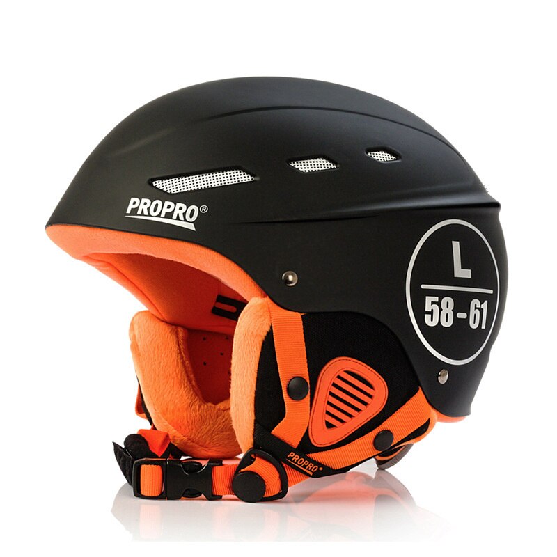 Casque de sécurité extérieur produo Ski Snowboard patinage adulte hommes femmes casque de Ski d'hiver planche à roulettes ABS EPS casques de Sports d'hiver: Black / L