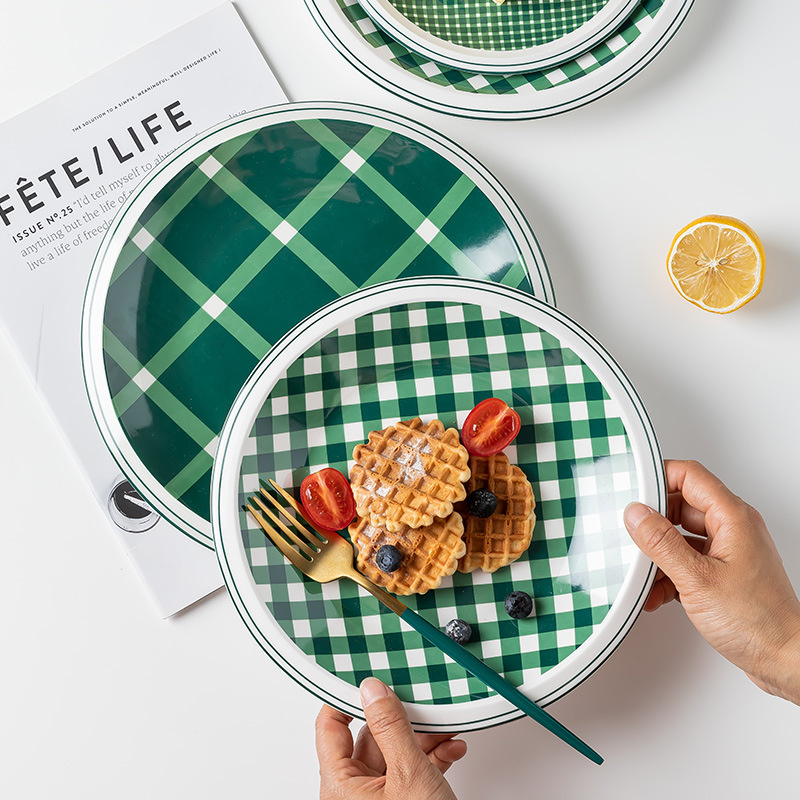Groene Rooster Thuis Creatieve Servies Leuke High-Waarde Dessertbord