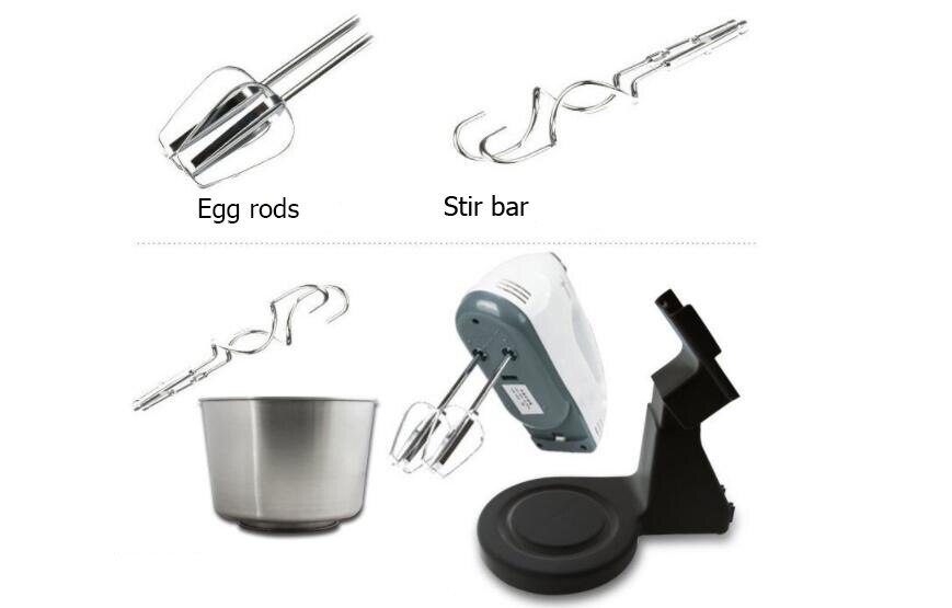 Electric Food Mixer Table &amp;Stand Cake Dough Mixer Handheld Egg Beater Blender Baking Whipping Cream Machine 7 Speed