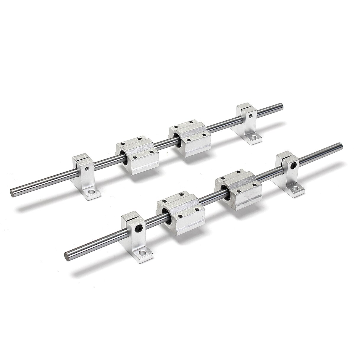 2 zestaw 300mm prowadnica liniowa pręt wału slajdów z 4 sztuk SCS8UU 8mm łożyska wsparcie blok suwak części routera CNC