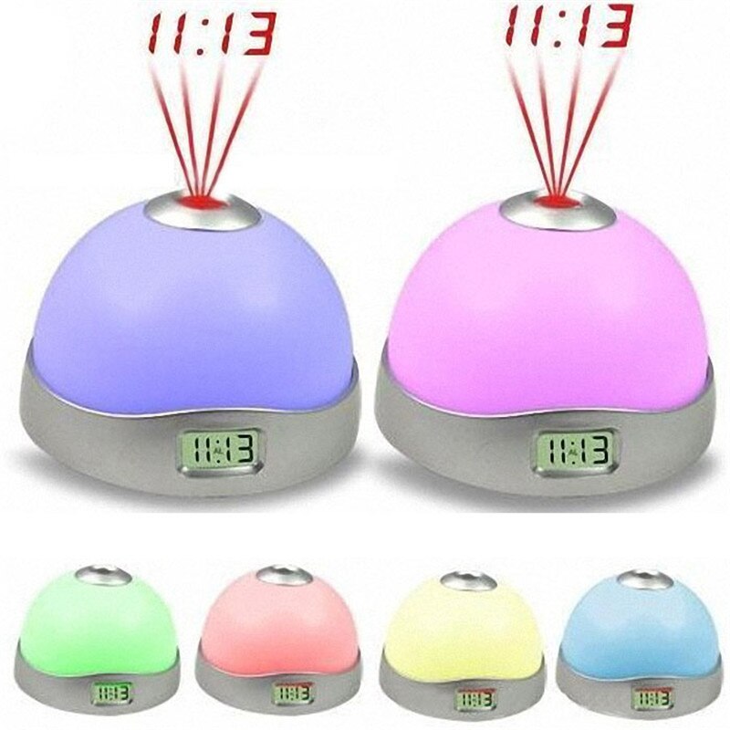 Multi-Colors Changing Star Sky Night Light LED Magic Digital Projection Starry Alarm Clock Time Home Table Decoration D38JL17