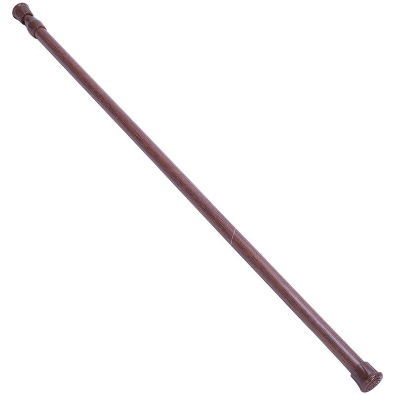 Varillas telescópicas extensibles con resorte, poste de cortina de tensión, 55-90Cm, Color madera