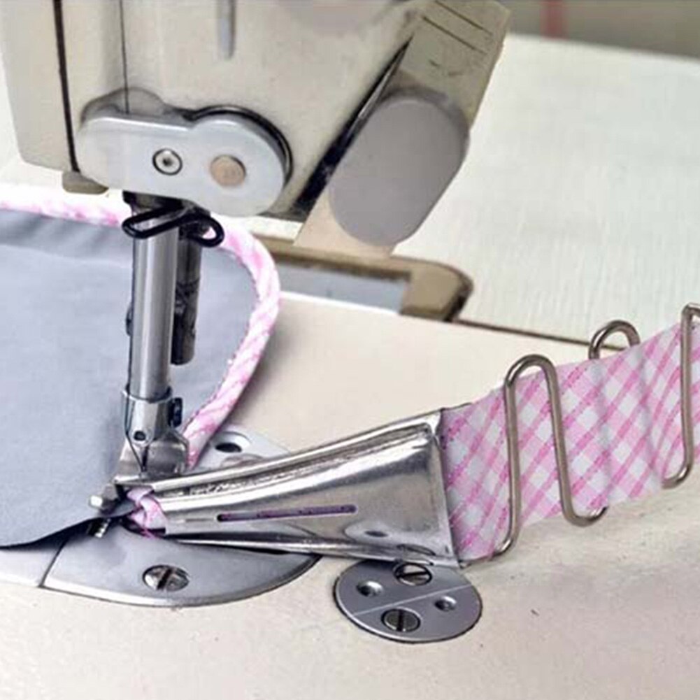 Sewing For Lockstitch Machine Bias Binder Curve Edge Four-fold Right Angle Universal Rustproof Tape Size 18-45mm Overlock Folder