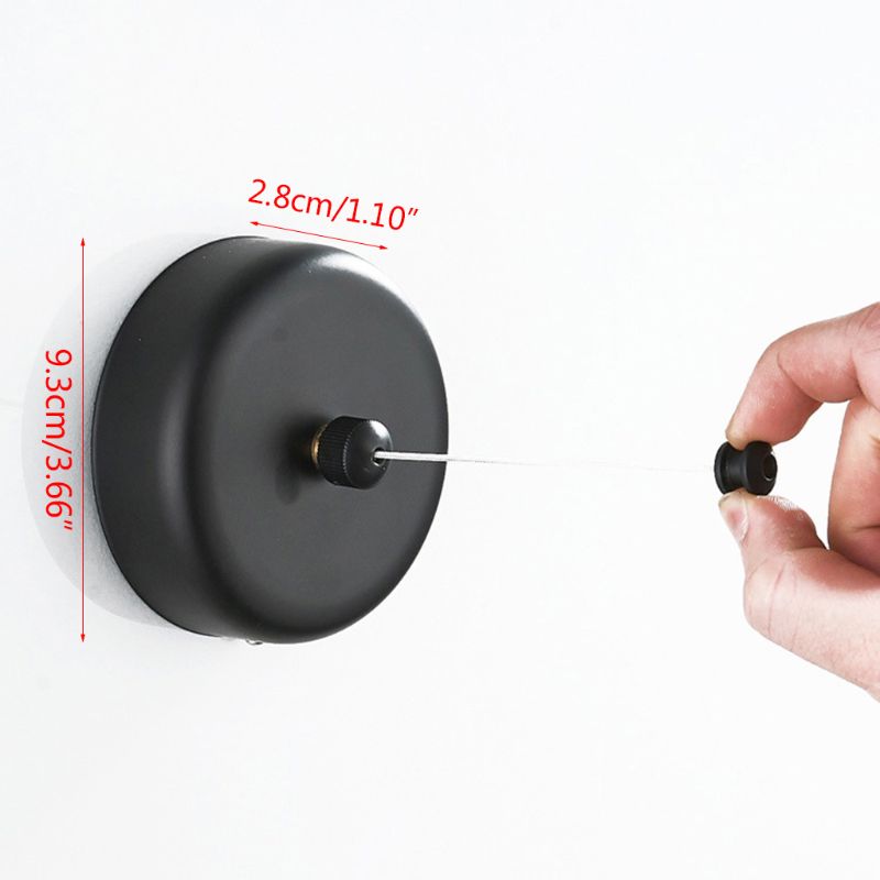 3 m Black White Retractable Clothesline Stainless Steel Clotheslines 203F