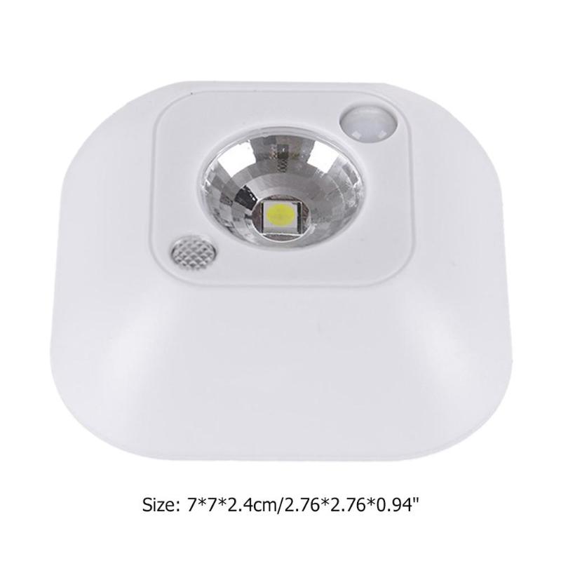 Mini Draadloze Led Sensor Nachtlampje Lamp Pir Infrarood Motion Activated Sensor Licht Voor Wandlamp Kabinet Trappen Licht