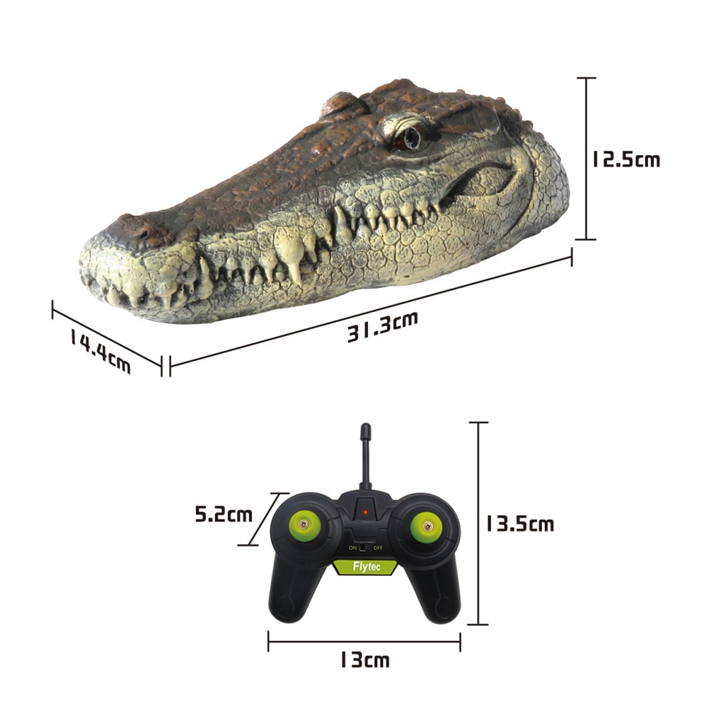 RC głowa krokodyla 2.4G pilot RC łodzie pływający na wodzie wodoodporna symulacja łodzi żart wybryk producent dzieci zabawki