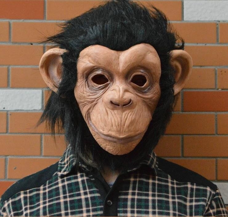 Latex Animal chimpanzé tête masque singe déguisement paresseux Bruno Mars chanson chimpanzé Cosplay masque déguisement théâtre accessoire Halloween