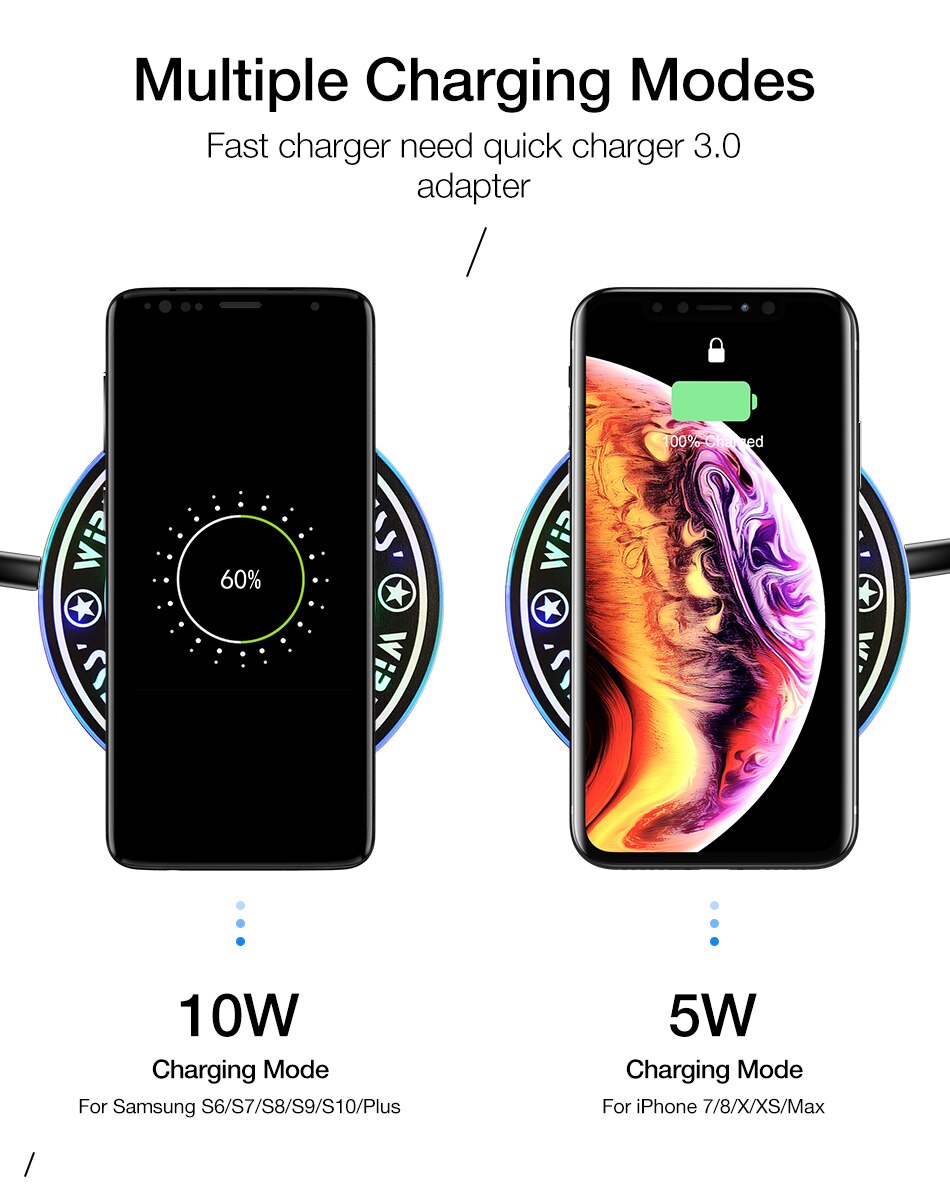 Wireless Charger For Blackview BV9500 plus BV9600 BV9700 BV9800 BV9900 BV6800 BV5800 pro Qi Fast Charging Pad Phone Accessory