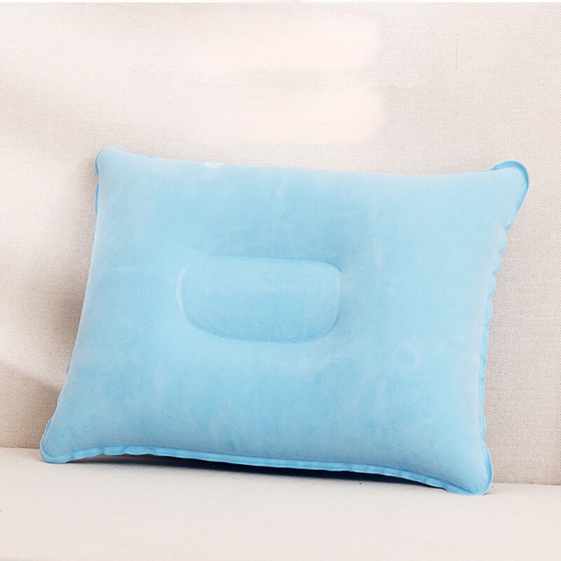 Inflatable Pillow PVC Nylon Sleep Air Pillows Ultralight Home Cushion Camping Travel Hiking Beach Car Plane Head Rest Camp Gears