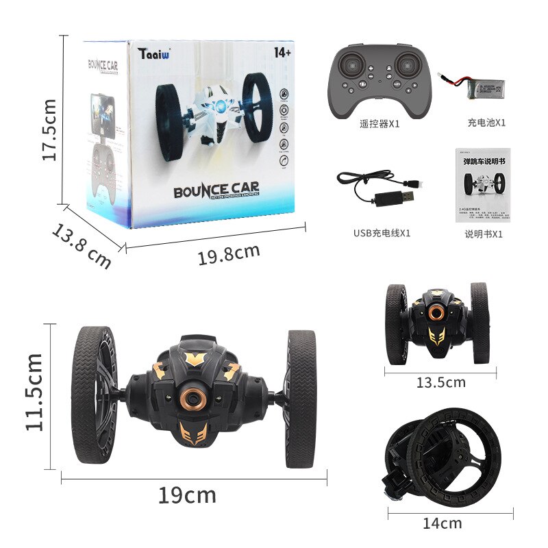 RC Car with Camera 2.0mp Jumping Sumo WIFI Bounce Car PEG SJ88 4CH 2.4GHz Toy with Flexible Wheels Remote Control Toys