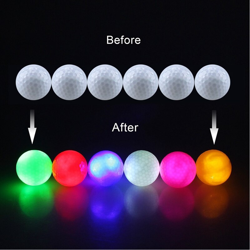 -CRESTGOLF Golf Led Is Always Bright And Durable To Play Night Glowing Balls Night Glowing Golf Balls 6 Colors