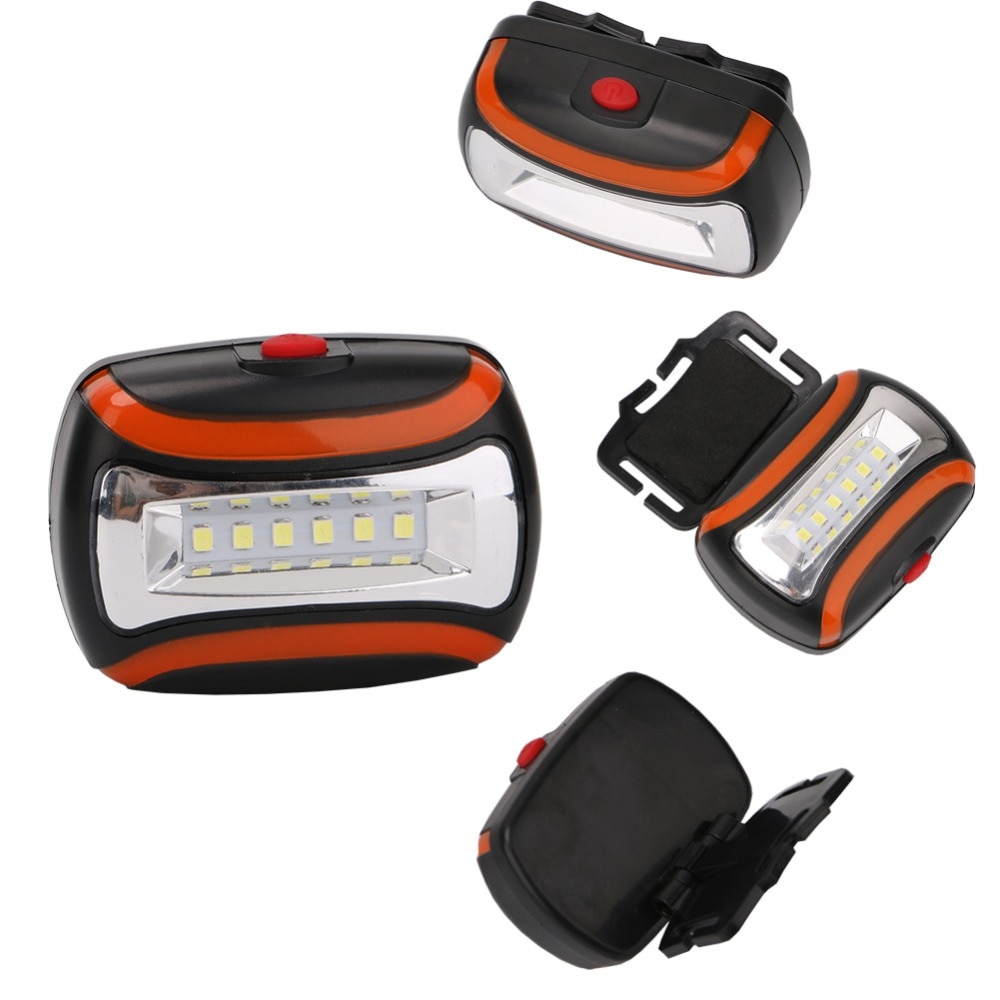 Mini 6 *  smd led koplamp hoofdlamp zaklamp voor wandelen kamperen nachtvissen waterdichte koplamp  by 3 aaa-batterijen