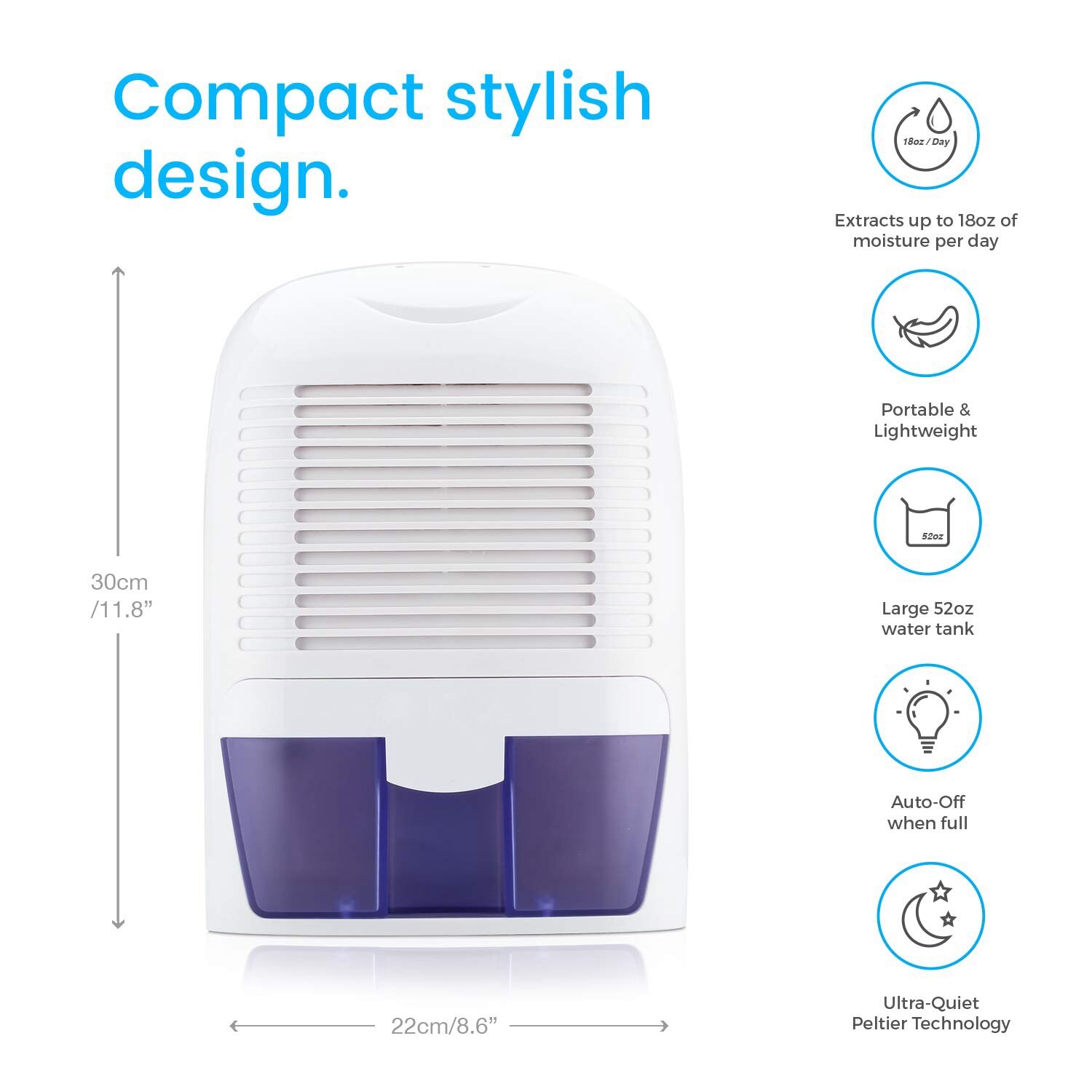 Mini 500Ml Silent Household Dehumidifier Semiconductor Dehumidifier Wardrobe Moisture Dehumidifier Industrial Dehumidifier