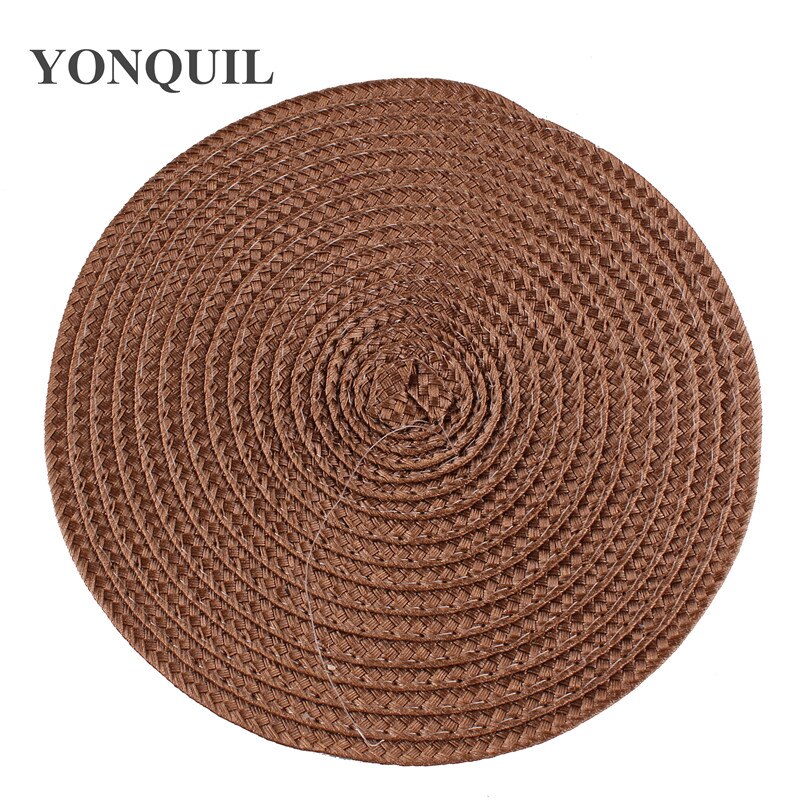 Base fascinator redonda feminina de 15cm, chapéu para casamento e noiva, acessório para cabelo faça você mesmo: Marrom