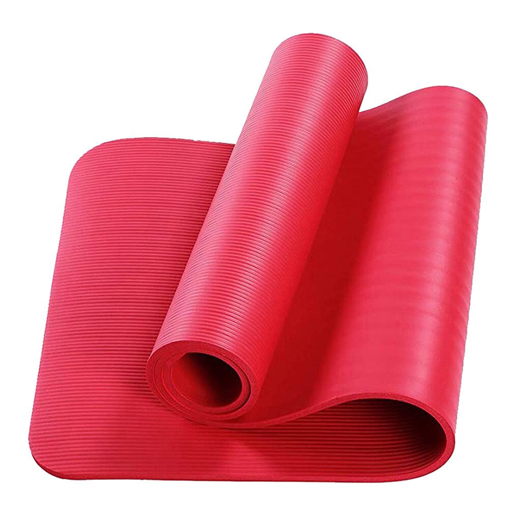 Yoga Mat - 173x61cm - 10mm Thick - Anti-slip - PVC - Fitness Exercise Pad