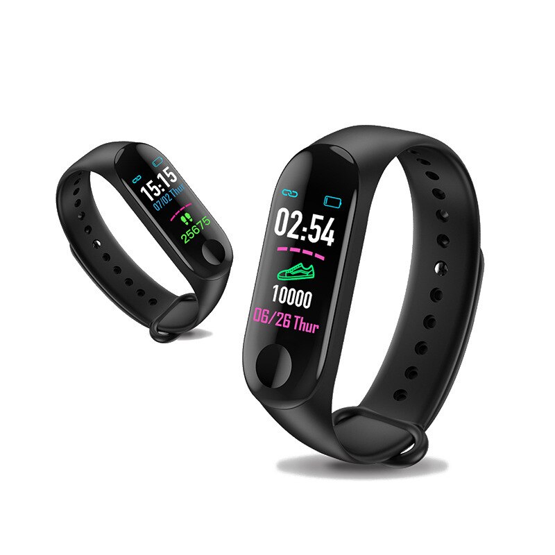 M3 plus pro smart band stor färgskärm intelligent armband fitness tracker stegräknare blodtrycksklocka för iphone xiaomi